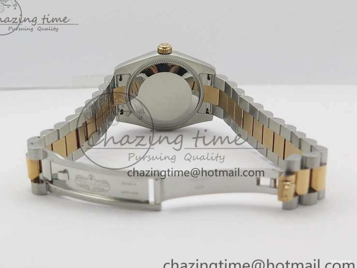 RG SS President Stick Markers NH05A Best GSF 178274 SEIKO 31mm Datejust Edition on Bracelet Dial SS RG Silver 1123